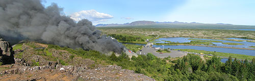 Fire at the Hotel Valhöll in Thingvellir National Park